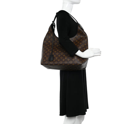 Louis Vuitton Monogram Flower Hobo Black 2 of 10