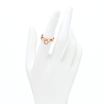 Hermes 18K Rose Gold PM Collier De Chien Ring 53 6.5 2 of 5
