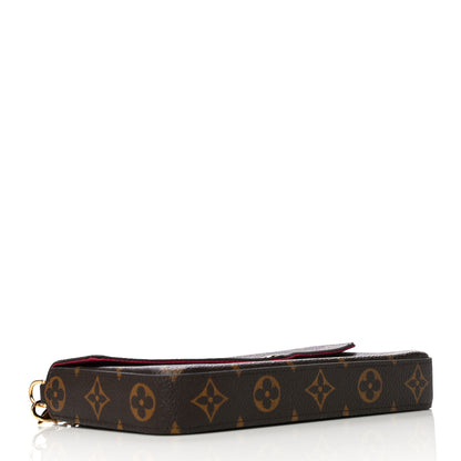 Louis Vuitton Monogram Pochette Felicie Chain Wallet Fuchsia 4 of 15
