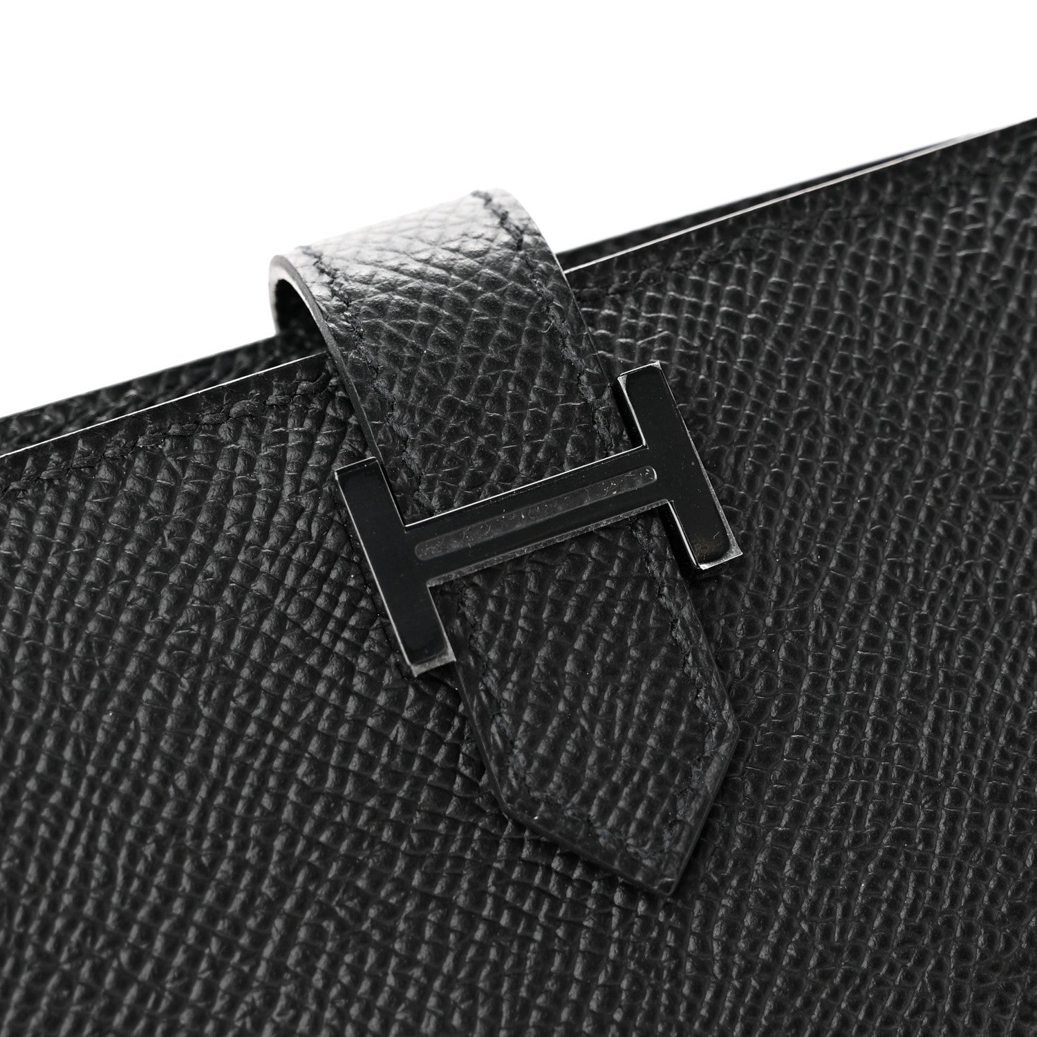 Hermes Epsom Monochrome Bearn Card Holder Wallet Black 7 of 8