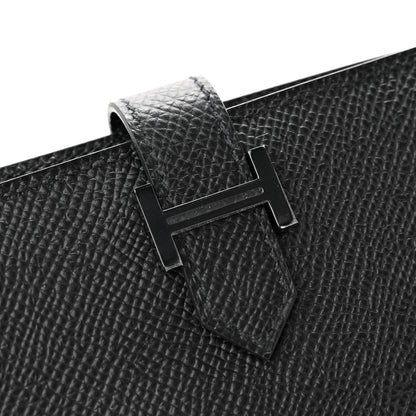 Hermes Epsom Monochrome Bearn Card Holder Wallet Black 7 of 8