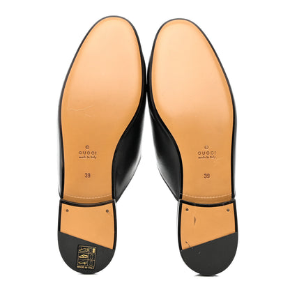 Gucci Calfskin Flower Embroidered Princetown Slippers 39 Black 6 of 10