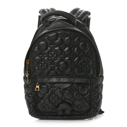 Louis Vuitton Lambskin Flower Quilted Palm Springs Backpack PM Black 1 of 9