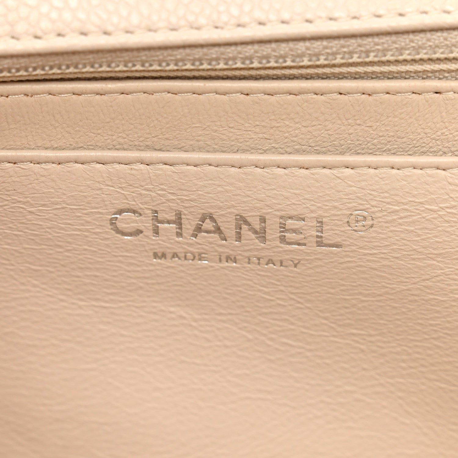Chanel Caviar Jumbo Single Flap Light Beige 7 of 13