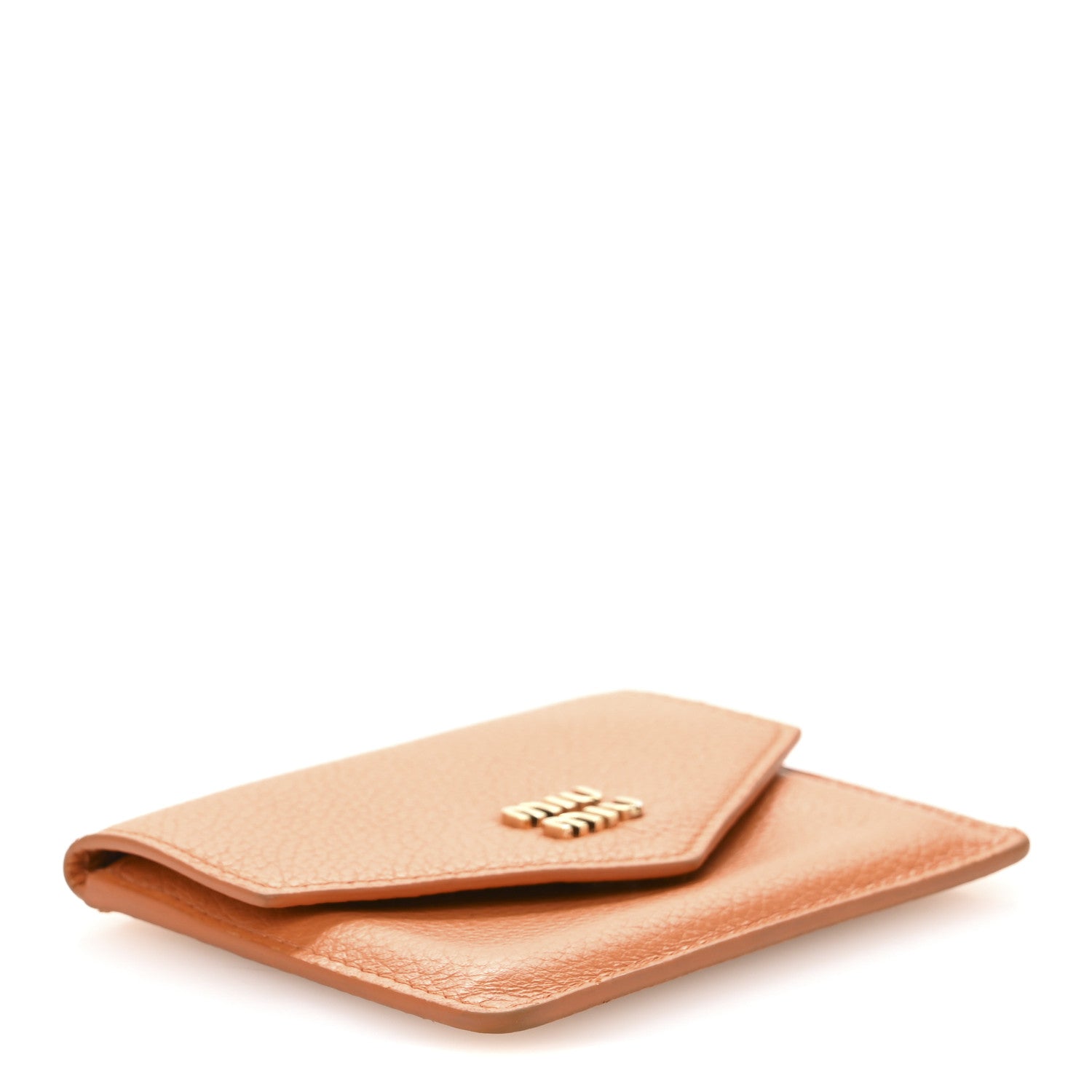 Miu Miu Vitello Phenix Card Holder Papaya 4 of 8