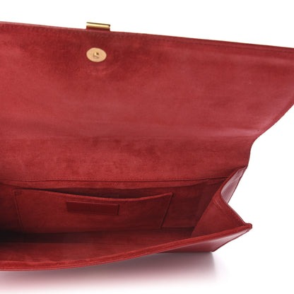 Saint Laurent Calfskin Classic Y Ligne Clutch Red 5 of 6
