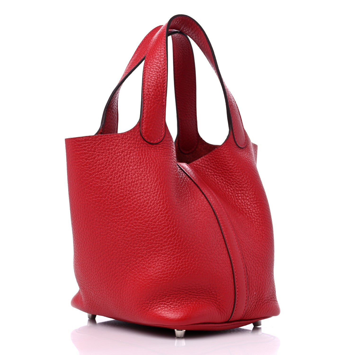Hermes Taurillon Clemence Picotin Lock 18 PM Rouge Casaque 3 of 10