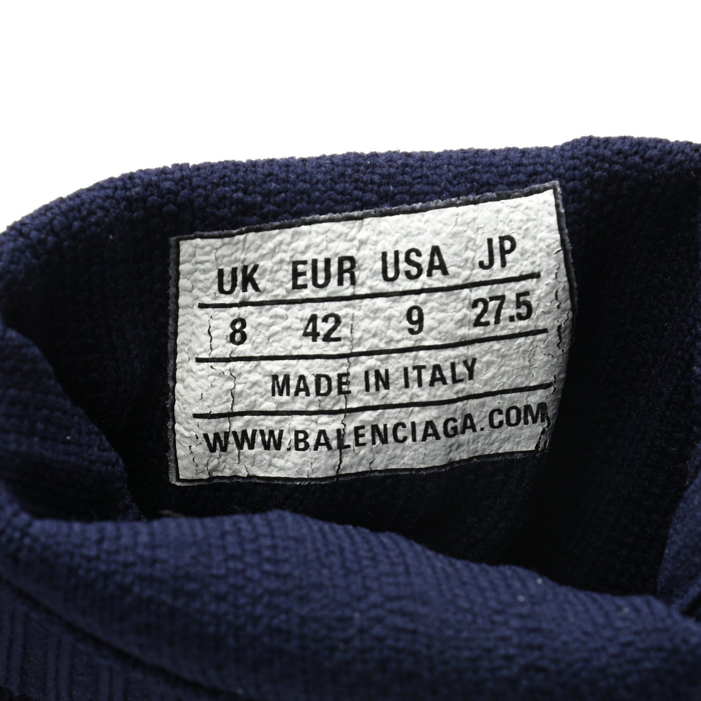 Ribbed Effect Knit Mens Speed Sneakers 42 Bleu Marine