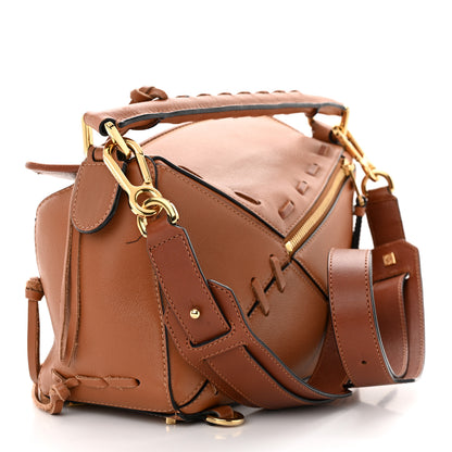 Loewe Calfskin Small Laced Puzzle Bag Tan 3 of 15