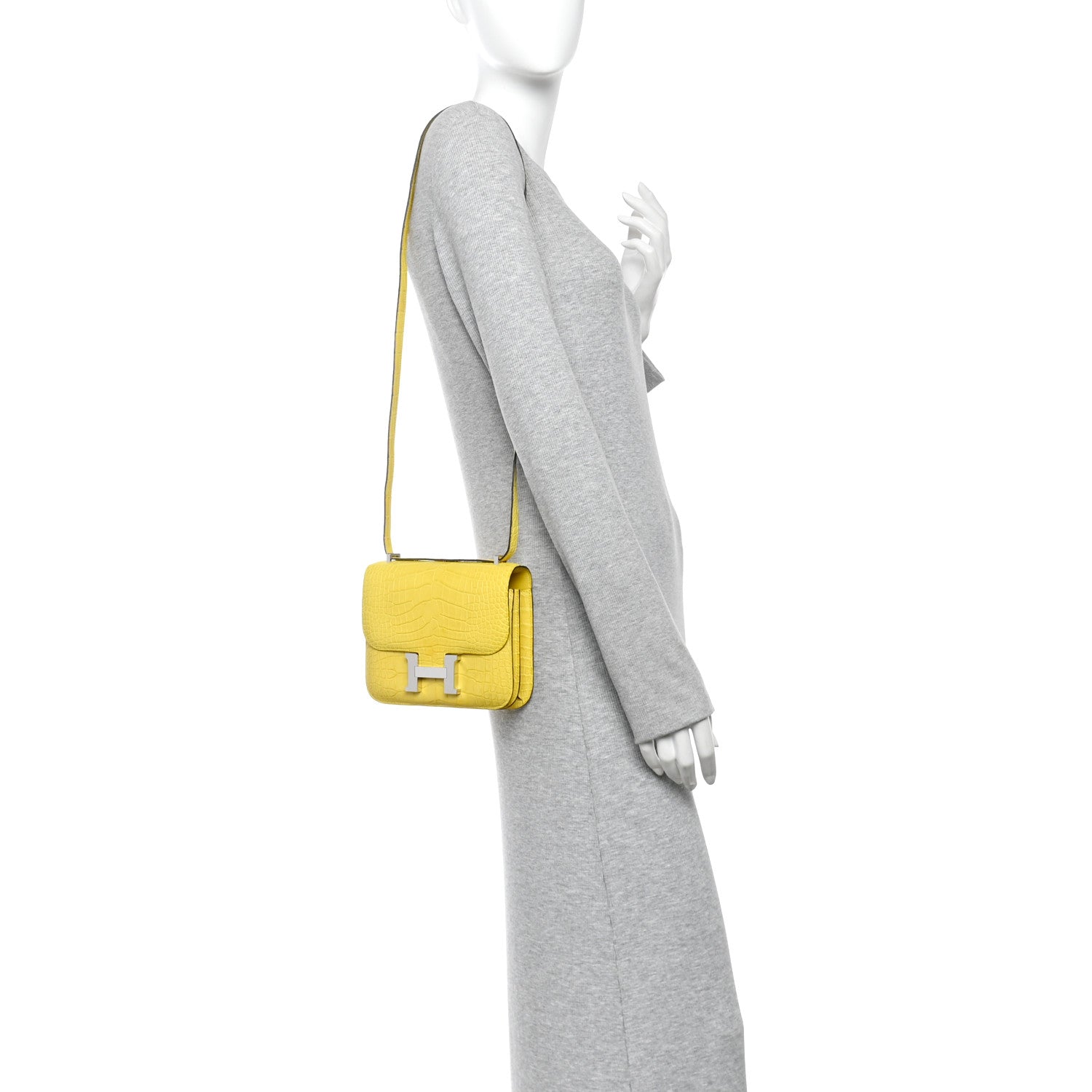 Hermes Matte Alligator Constance 18 Mimosa 2 of 11