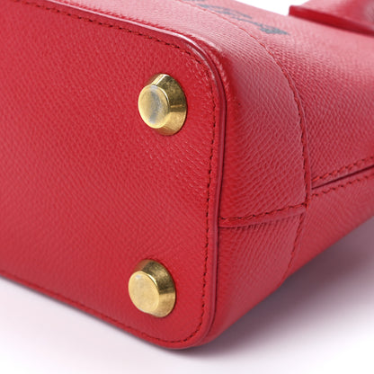 Balenciaga Signature Grained Calfskin Logo XXS Ville Top Handle Bag Rouge Coquelicot Black 18 of 25