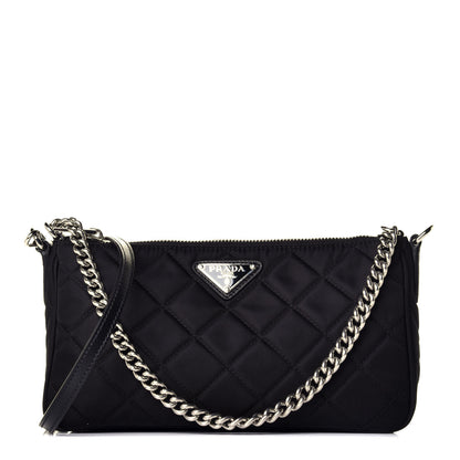 Prada Nylon Tessuto Impuntu Quilted Crossbody Bag Black 1 of 9
