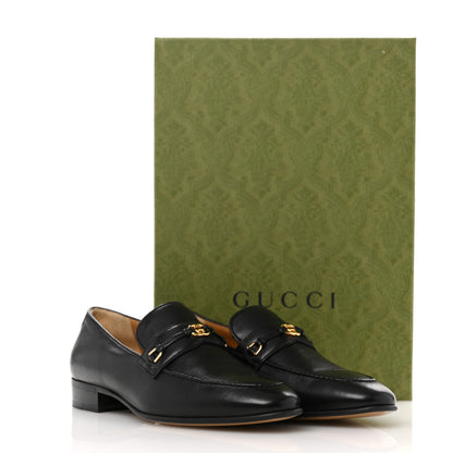 Gucci Calfskin Womens Interlocking G Horsebit Loafers 37 Black 11 of 11