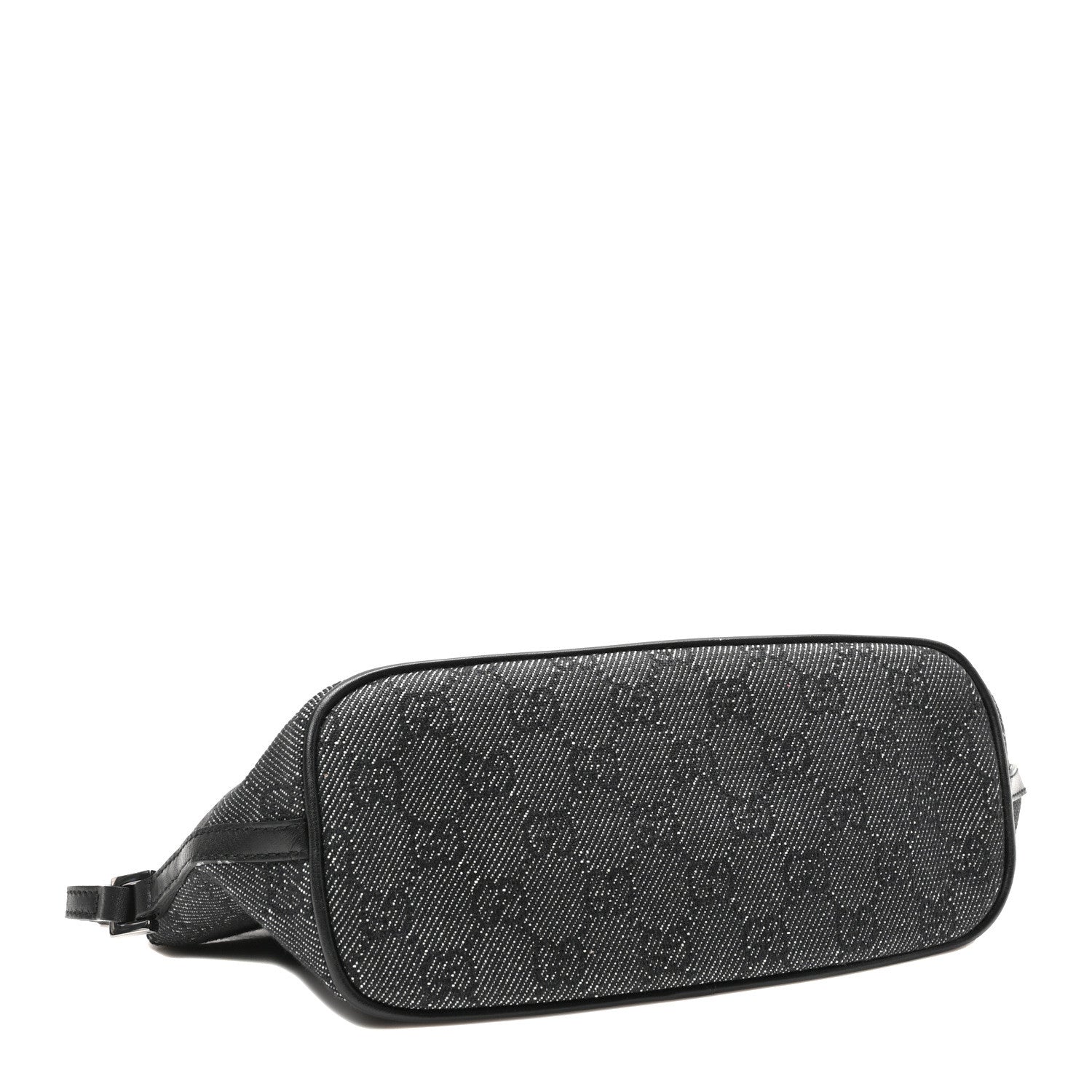 Gucci Denim Monogram Boat Pochette Black 4 of 10
