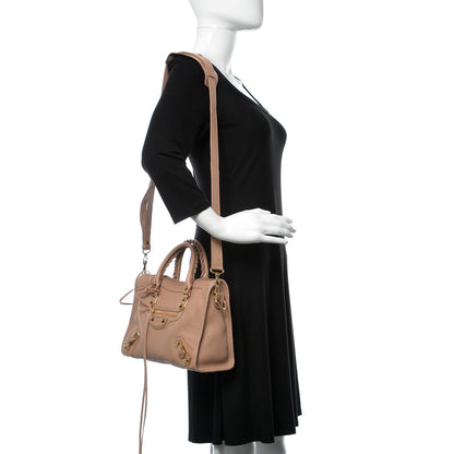 Balenciaga Chevre Gold Metallic Edge Hardware S City Rose Des Sables 2 of 9