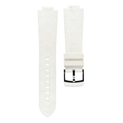 Louis Vuitton Rubber Monogram Tambour Watch Strap White 1 of 4