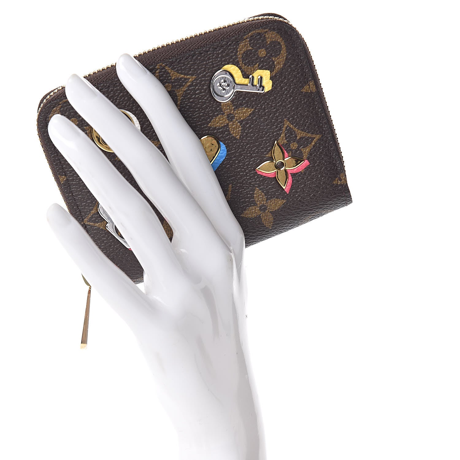 Louis Vuitton Monogram LV Love Lock Zippy Coin Purse 2 of 7