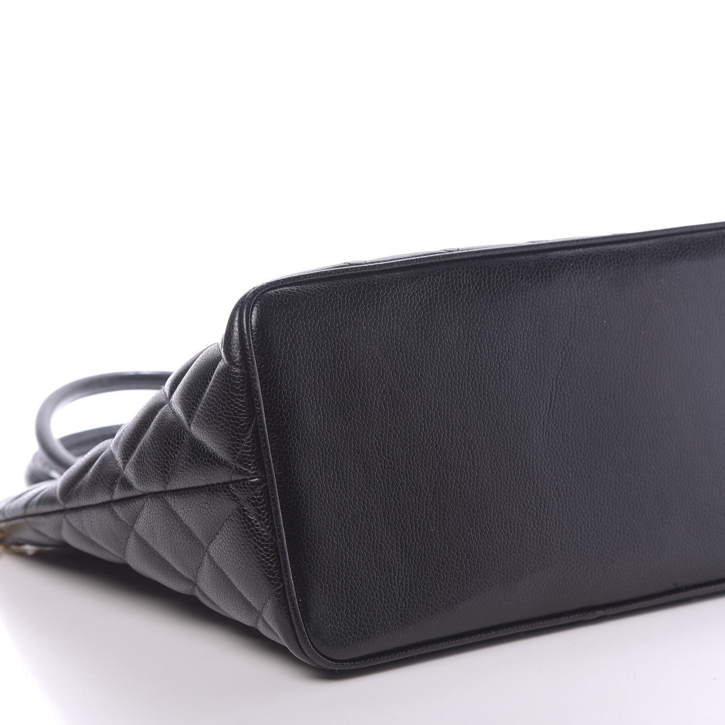 Caviar Quilted Medallion Tote Black