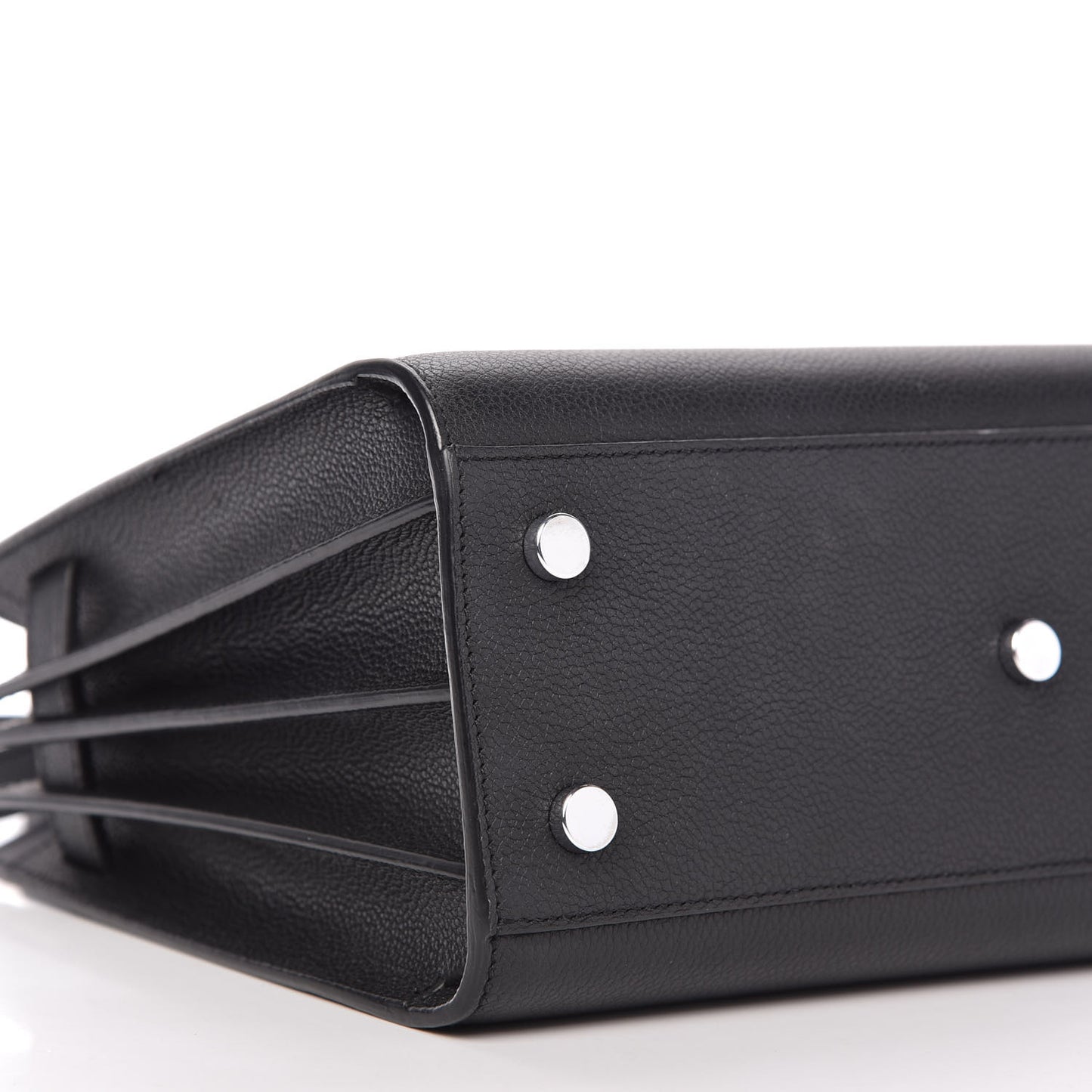 Grained Calfskin Baby Sac De Jour Black