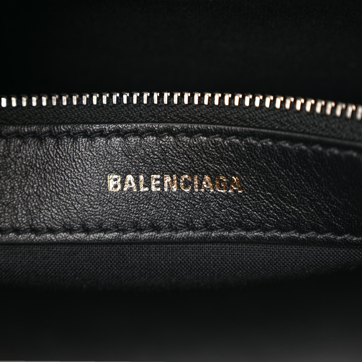 Balenciaga Shiny Calfskin Logo Crocodile Embossed S Ville Top Handle Bag Navy White 6 of 12