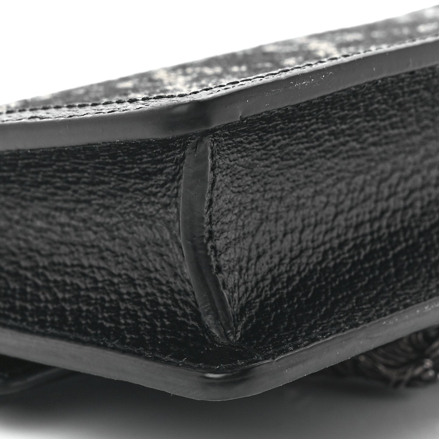 Jacquard Black Denim GG Monogram Super Mini Dionysus Shoulder Bag Black Ivory