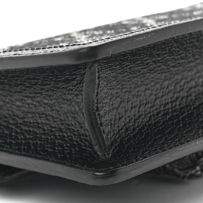 Gucci Jacquard Black Denim GG Monogram Super Mini Dionysus Shoulder Bag Black Ivory 8 of 9