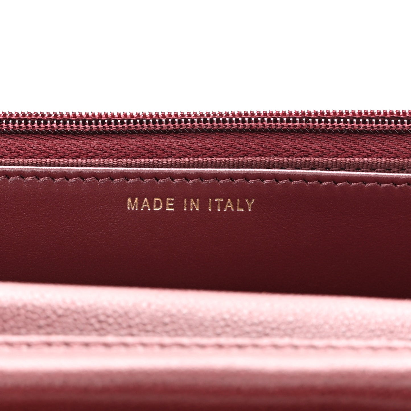 Caviar Quilted Studded CC Wallet On Chain WOC Burgundy