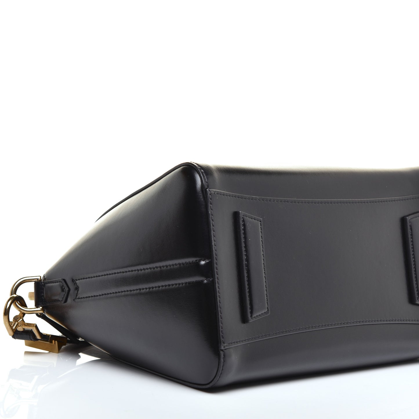 Shiny Lord Calfskin Small Antigona Black