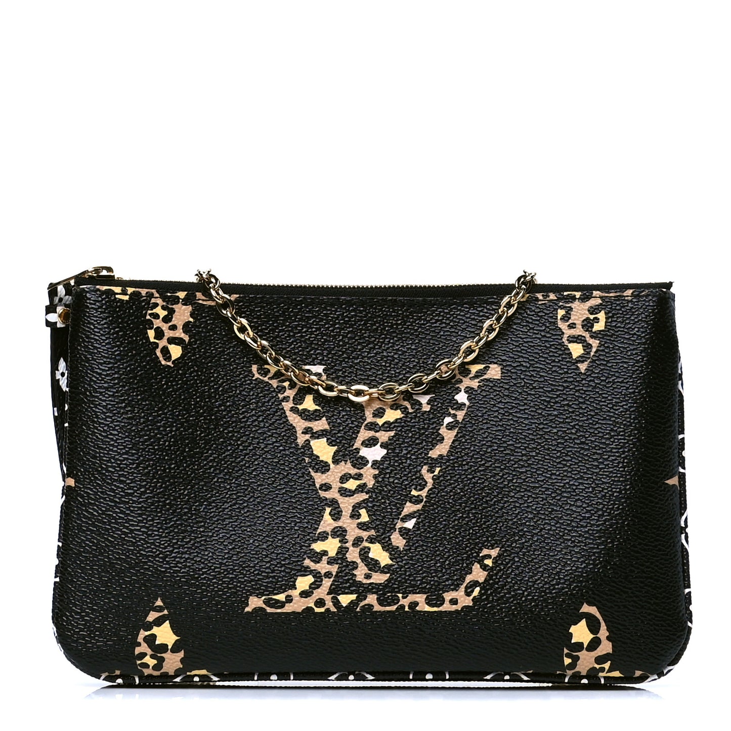 Monogram Giant Jungle Pochette Double Zip Black