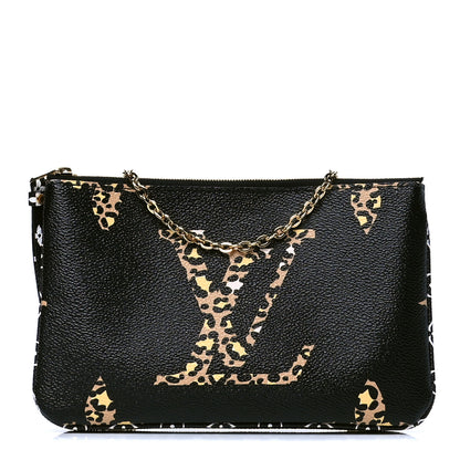 Louis Vuitton Monogram Giant Jungle Pochette Double Zip Black 1 of 4