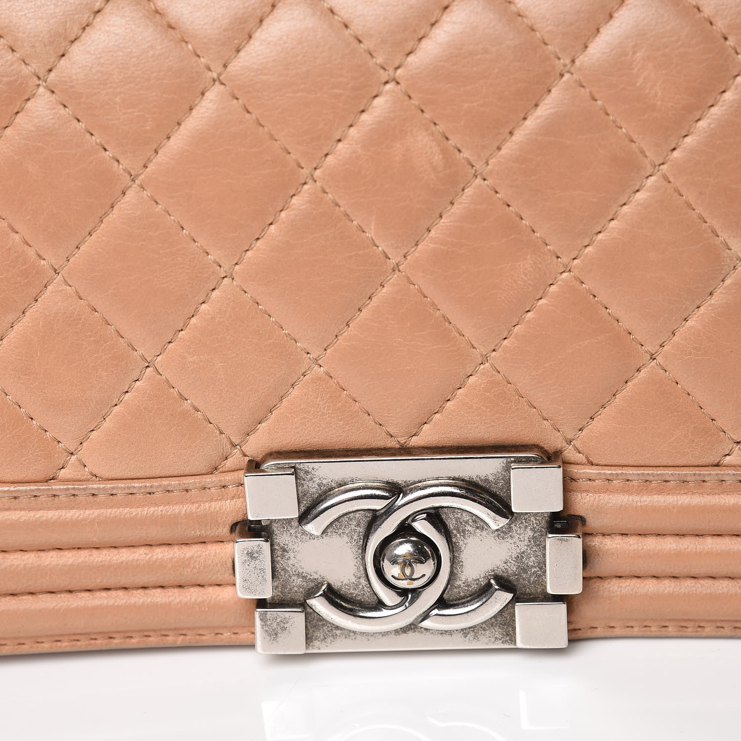 Chanel Lambskin Quilted Small Boy Flap Beige 17 of 18
