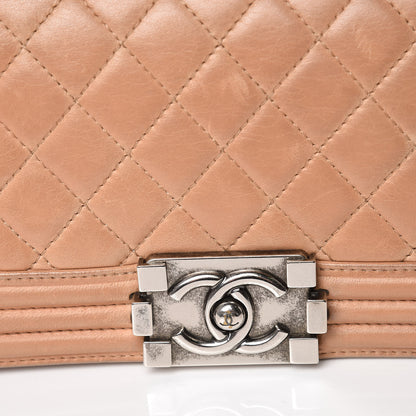 Chanel Lambskin Quilted Small Boy Flap Beige 17 of 18