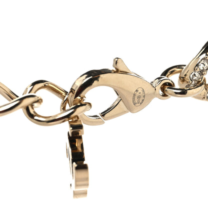 Chanel Crystal CC Chain Link Choker Necklace Gold 4 of 4