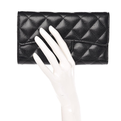 Chanel Caviar Quilted Large Flap Wallet Black 2 of 10
