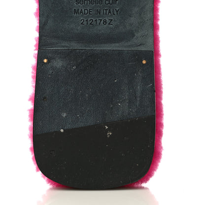 Hermes Woolskin Oran Sandals 37 Rose Fuchsia 13 of 16
