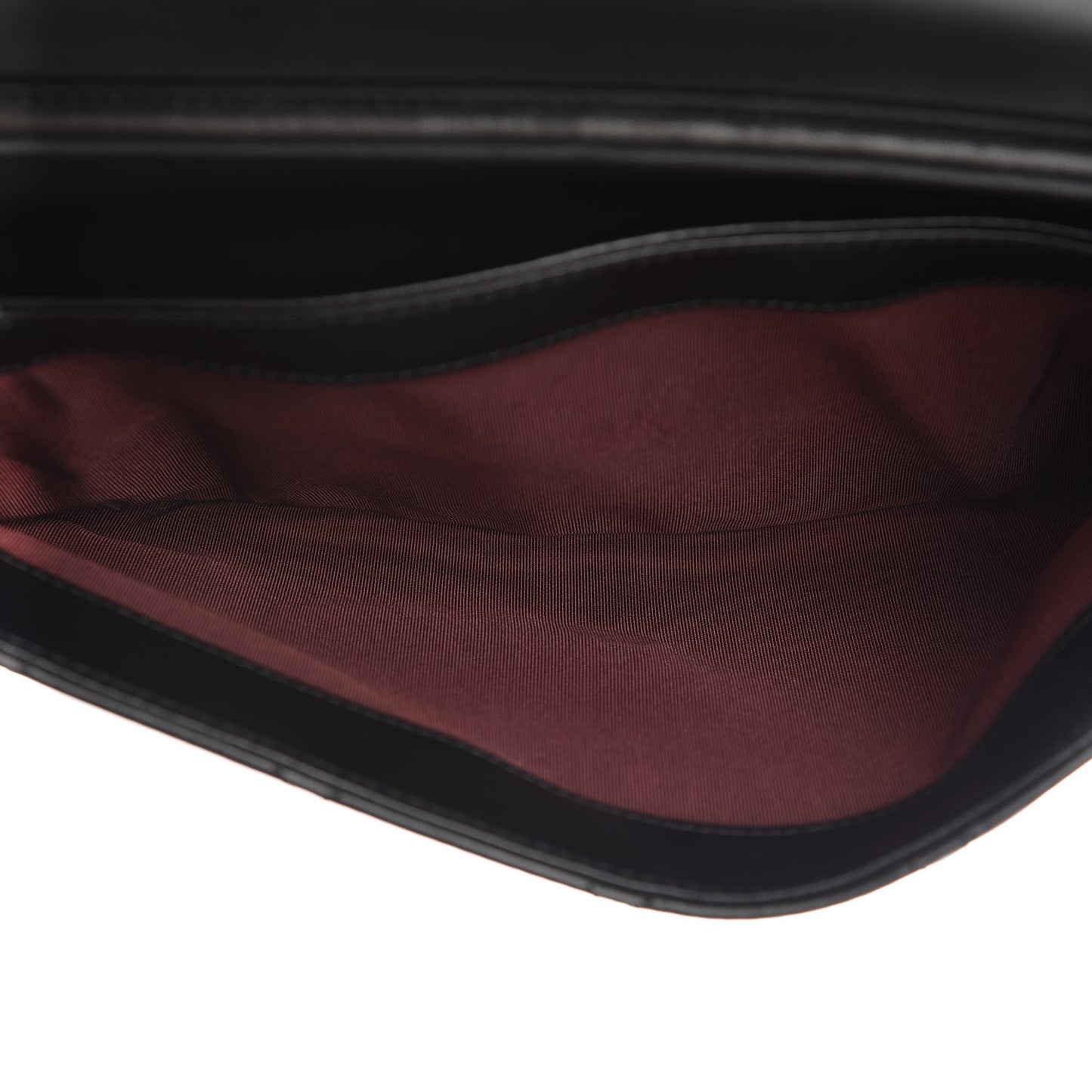 Lambskin Quilted Retro Label Clutch Black