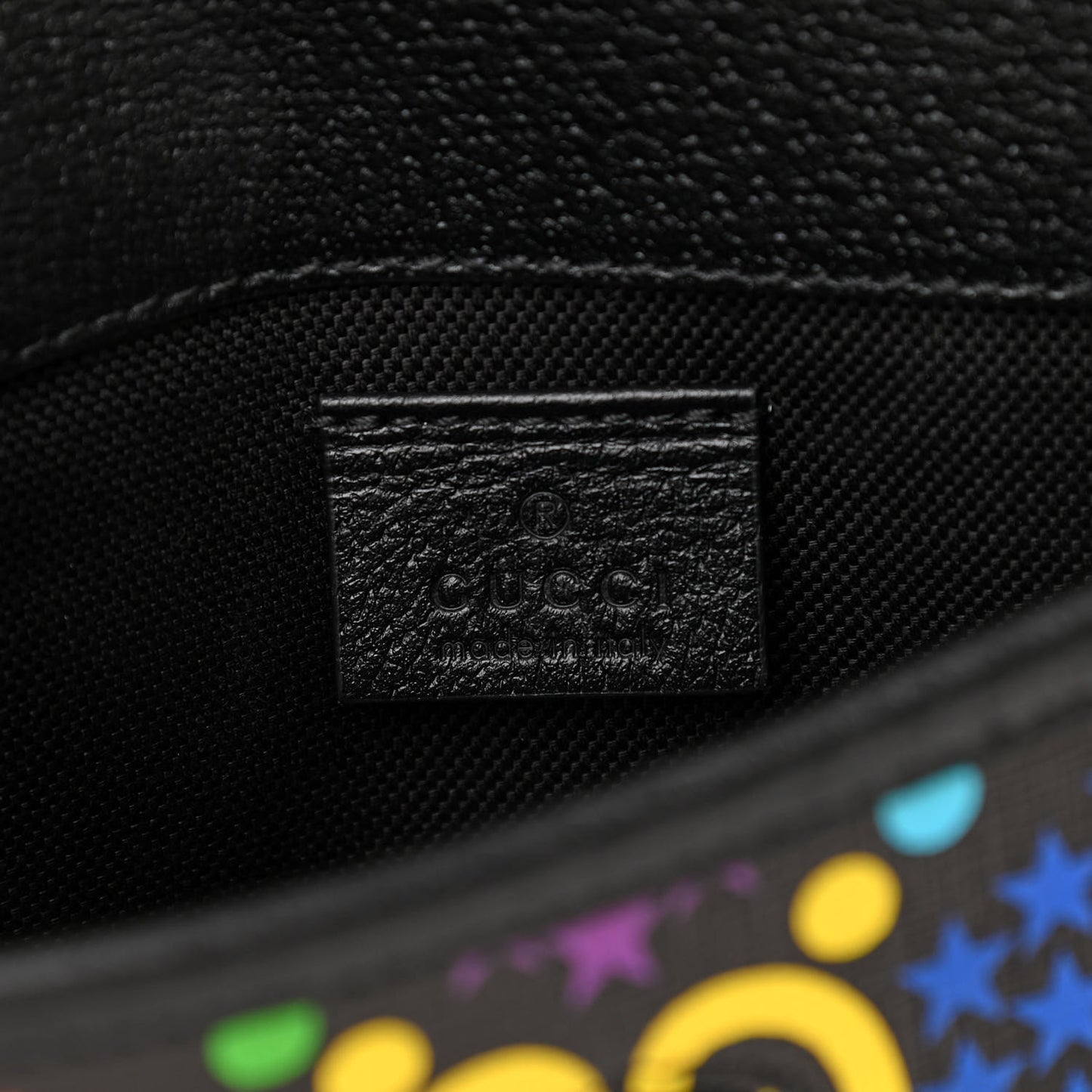 GG Supreme Monogram Psychedelic Slim Belt Bag Black