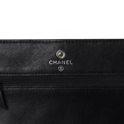 Chanel Lambskin Quilted Wallet On Chain WOC Black 7 of 11