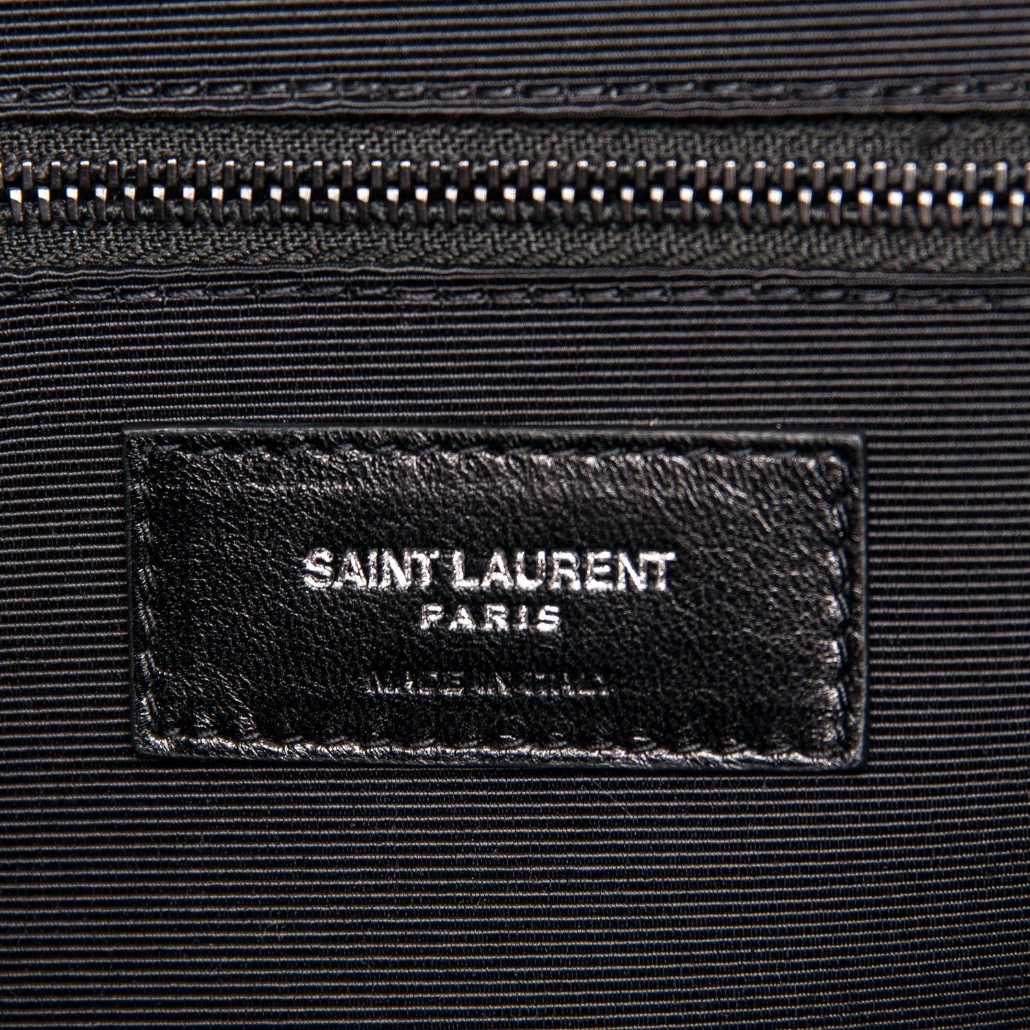 Saint Laurent Grain De Poudre Textured Mixed Matelasse Large Triquilt Monogram Satchel Black 7 of 8