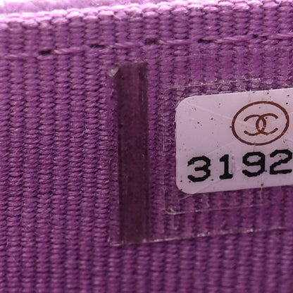 Chanel Caviar Quilted Flap Card Holder Wallet Purple 8 of 9