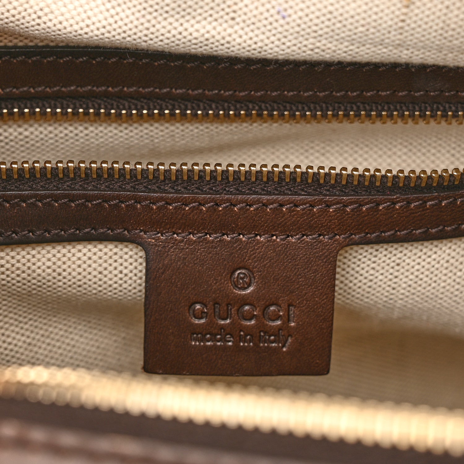 Gucci Monogram Selleria Calfskin Vintage Web Medium Boston Beige Ebony Cocoa 5 of 10