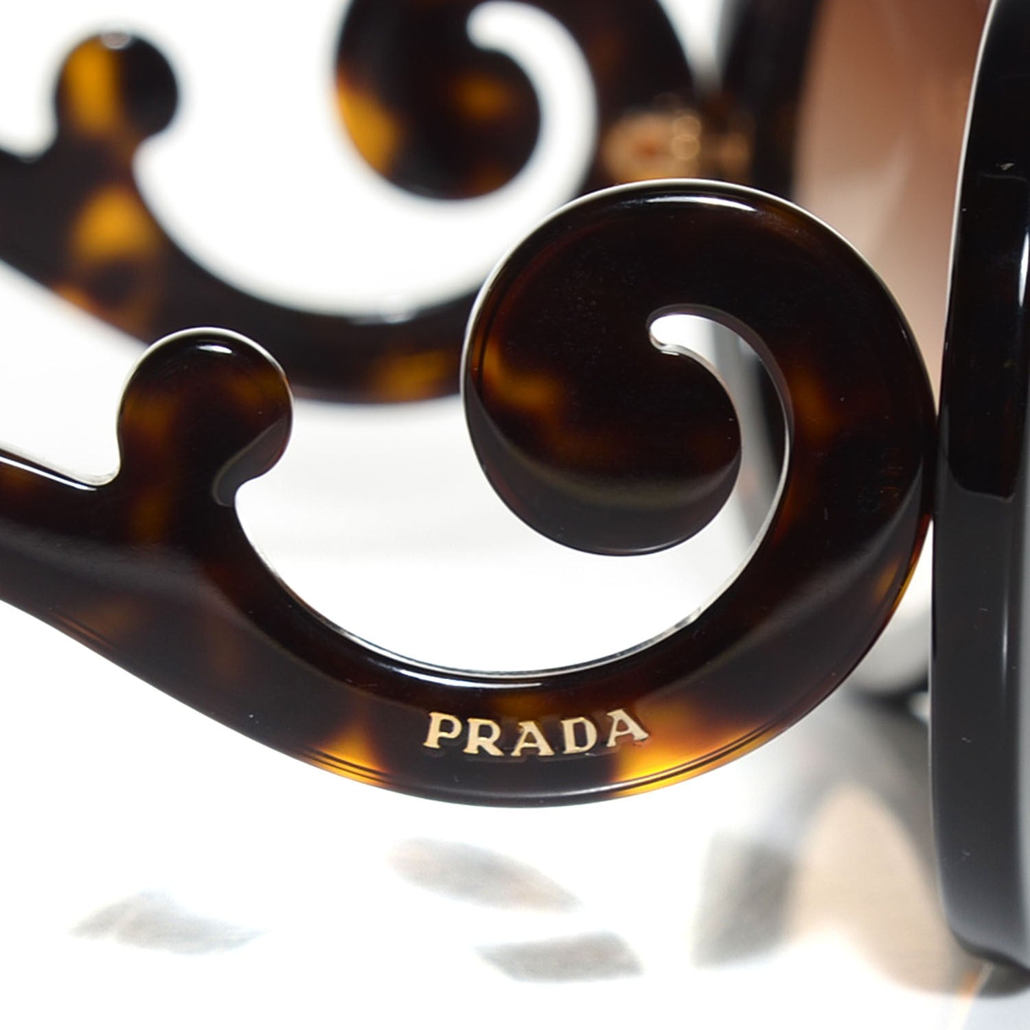 Prada Round Baroque Sunglasses SPR 27N Havana 3 of 6