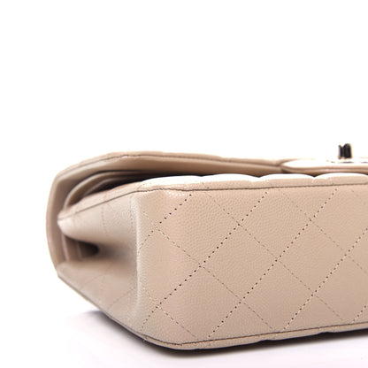 Chanel Iridescent Caviar Quilted Medium Double Flap Dark Beige 8 of 11