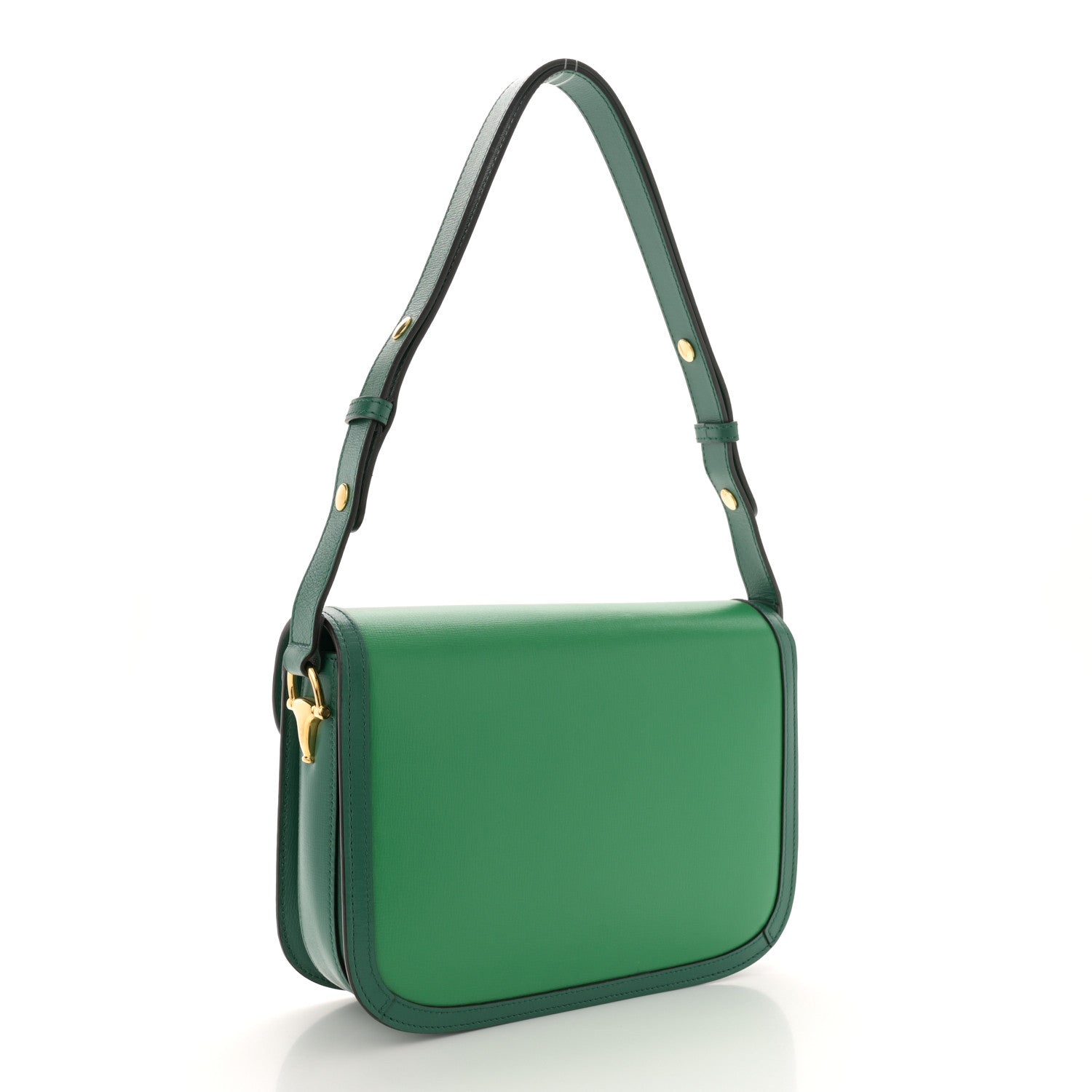 Gucci Azalea Calfskin Horsebit 1955 Shoulder Bag New Shamarock Emerald 3 of 12