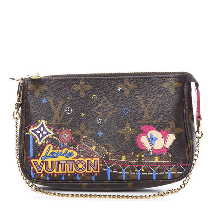 Louis Vuitton Monogram 2020 Christmas Animation Roller Coaster Mini Pochette Accessories Pivoine 1 of 7