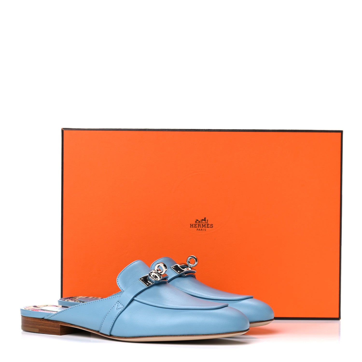 Hermes Calfskin Oz Mules 36 Ciel 16 of 16