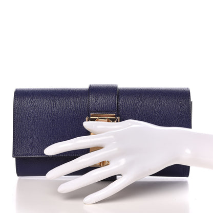 Hermes Chevre Mysore Medor 23 Clutch Bleu Encre 2 of 9