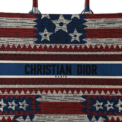 Christian Dior Canvas Embroidered Exclusive US Book Tote Multicolor 8 of 10