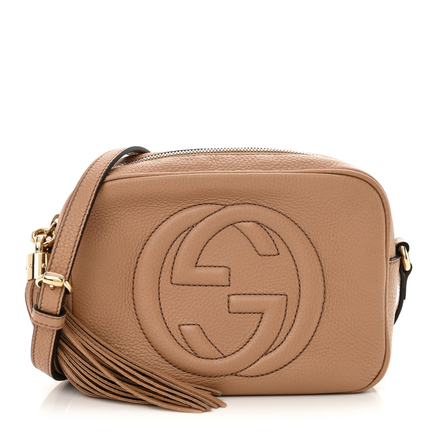 Gucci Pebbled Calfskin Small Soho Disco Bag Rose Beige 1 of 14