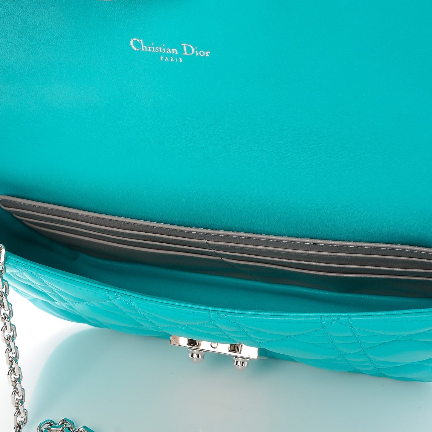 Lambskin Cannage Miss Dior Promenade Pouch Mer Du Sud